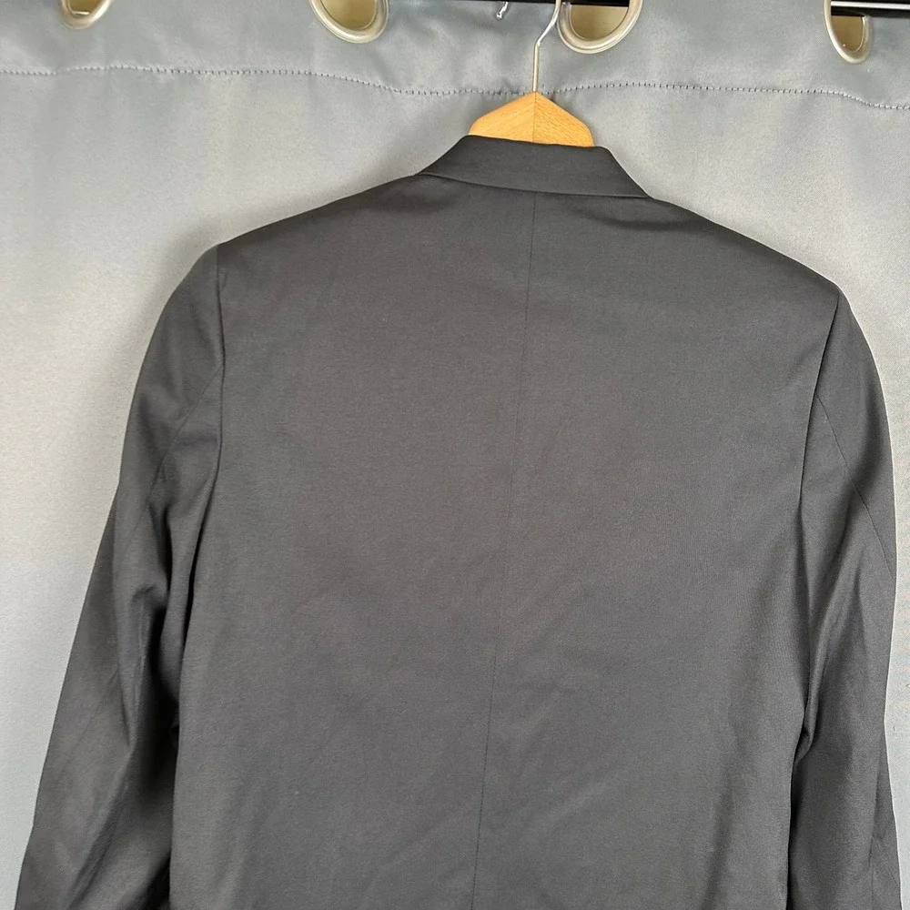 Calvin Klein Boys Black Slim Fit Husky Stretch Suit Jacket Blazer Size 14 H